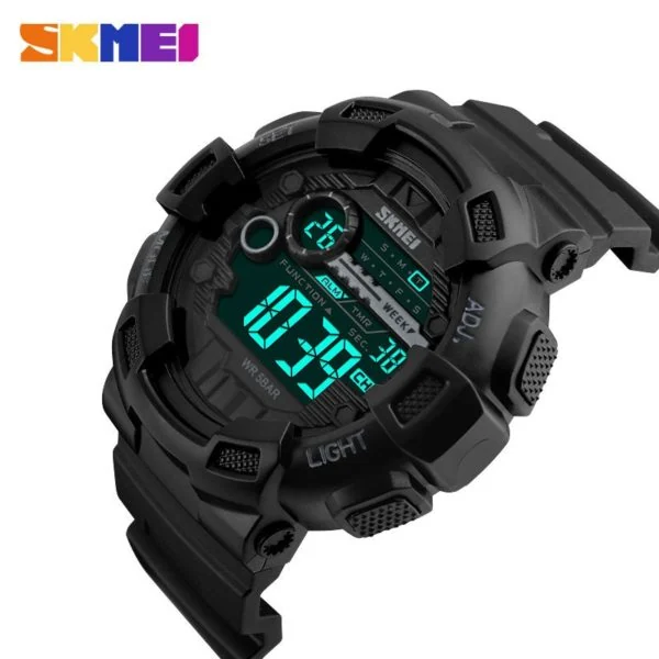 SKMEI 1243 Sport Watch Men Multifunction 5Bar Waterproof PU Strap