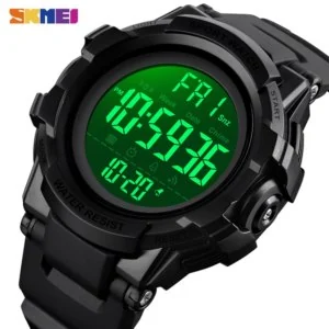 SKMEI 1568 Sport Men's Watches 2 Time Waterproof Digital Men Wristwatch Luminous Chrono Count Down Alarm