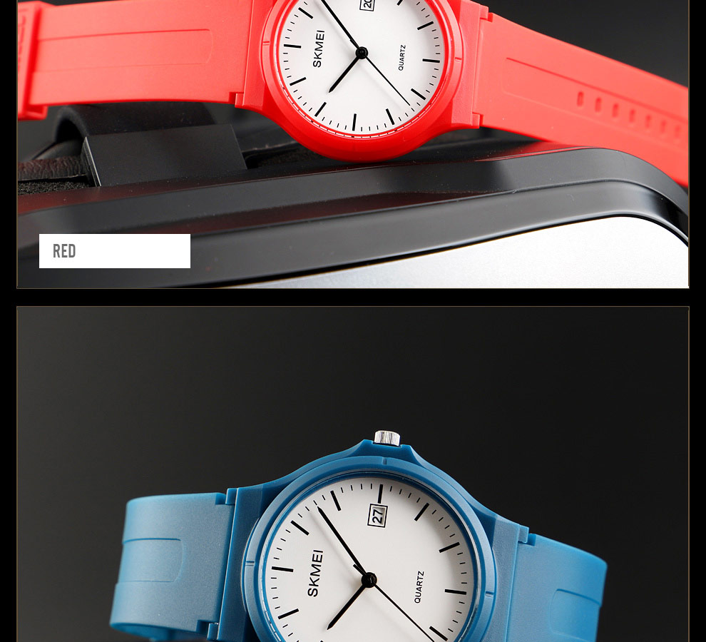 SKMEI Ladies Casual Sports Couple PU Strap Calendar Women Top Luxury Wristwatch Lady Large Dial Relogio Feminino 1449