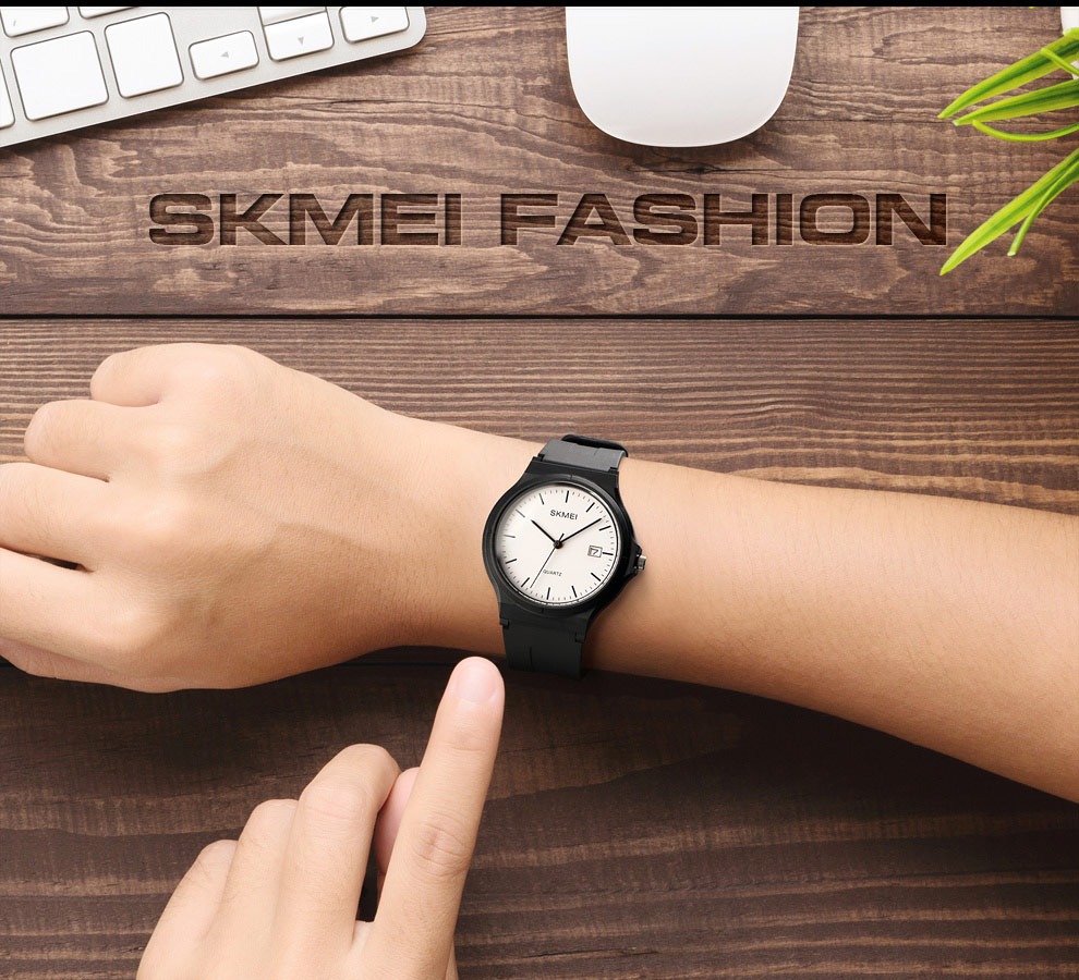 SKMEI Ladies Casual Sports Couple PU Strap Calendar Women Top Luxury Wristwatch Lady Large Dial Relogio Feminino 1449
