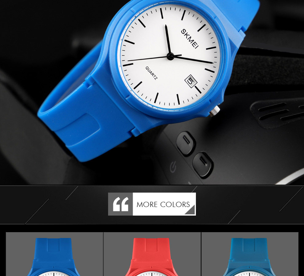 SKMEI Ladies Casual Sports Couple PU Strap Calendar Women Top Luxury Wristwatch Lady Large Dial Relogio Feminino 1449