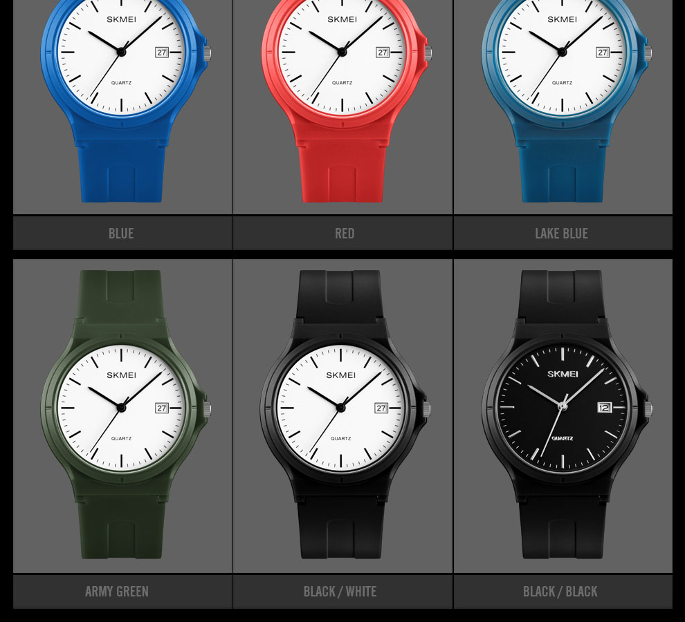 SKMEI Ladies Casual Sports Couple PU Strap Calendar Women Top Luxury Wristwatch Lady Large Dial Relogio Feminino 1449