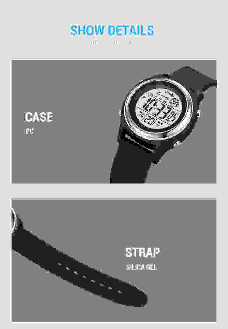 SKMEI Fashion Back Light Display Countdown Digital Watches Women Stopwatch Lady Wristwatch 50M Waterproof Shockproof reloj mujer