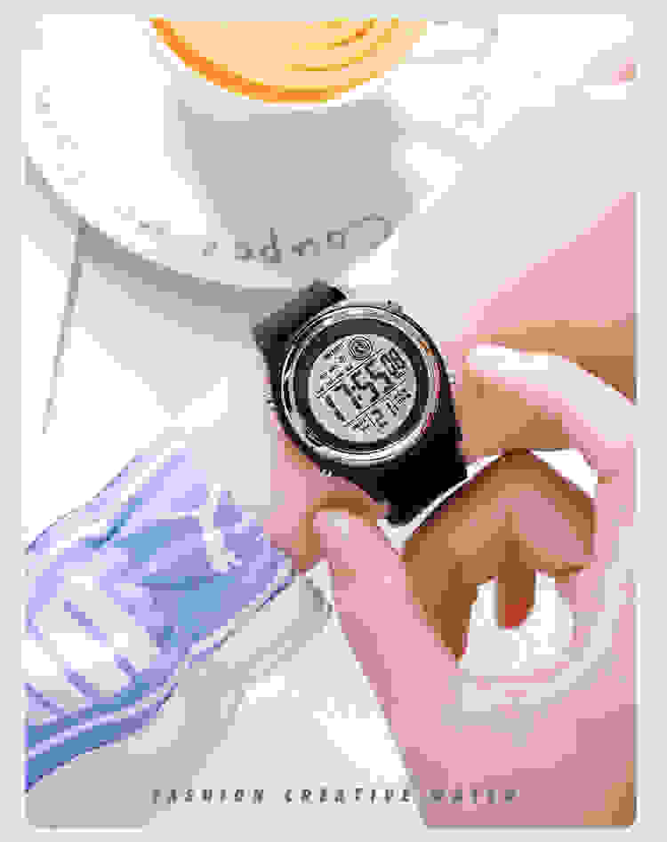 SKMEI Fashion Back Light Display Countdown Digital Watches Women Stopwatch Lady Wristwatch 50M Waterproof Shockproof reloj mujer
