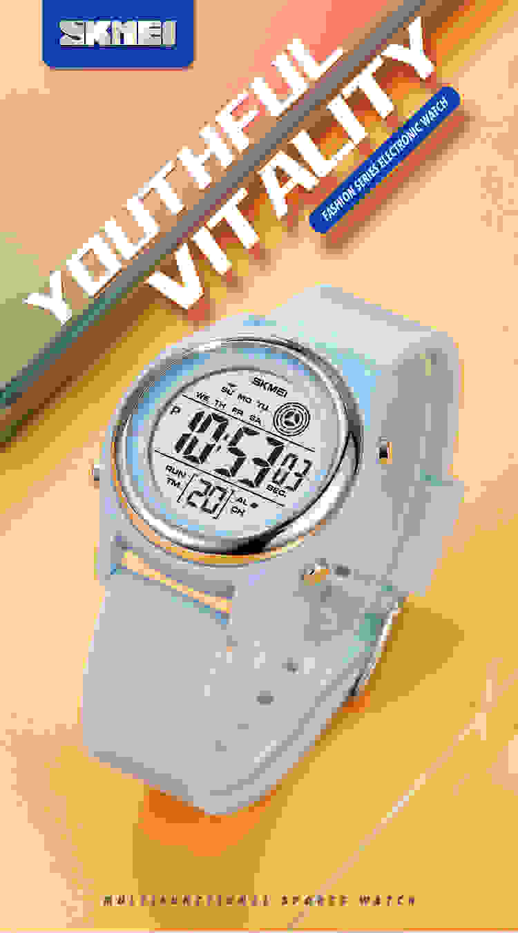 SKMEI Fashion Back Light Display Countdown Digital Watches Women Stopwatch Lady Wristwatch 50M Waterproof Shockproof reloj mujer