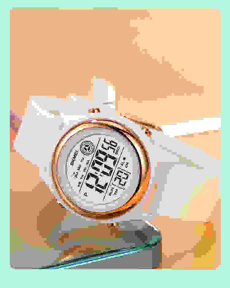 SKMEI Fashion Back Light Display Countdown Digital Watches Women Stopwatch Lady Wristwatch 50M Waterproof Shockproof reloj mujer