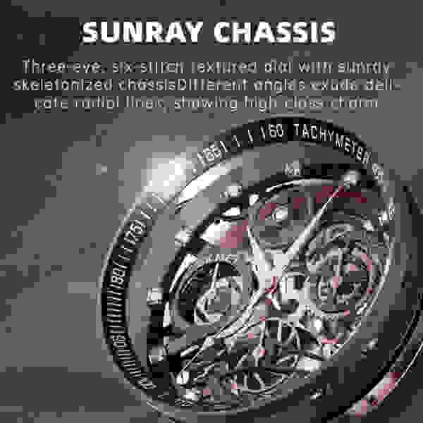SKMEI 7059 Stainless Steel Chronograph Wristwatch Mens Japan Quartz movement - Image 2