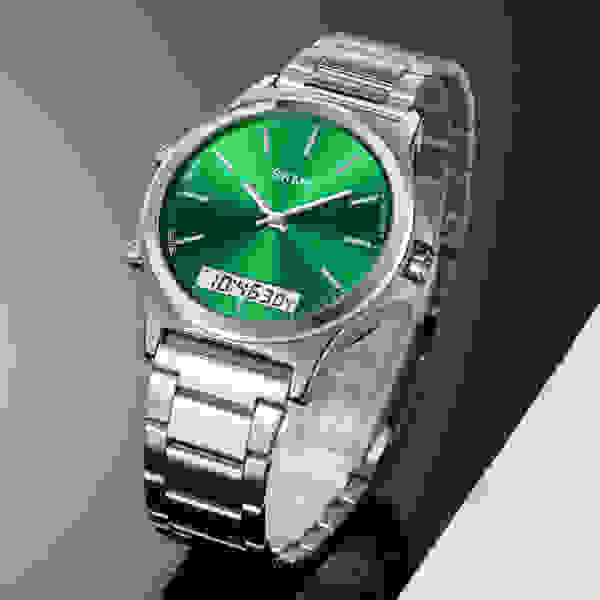 SKMEI 2120 Full Steel 3 Time Back Light Display Digital Chrono Sport Watch - Image 2