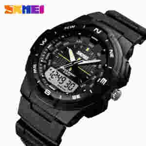 SKMEI 1454 Back Light Dual Time Display Outdoor Sports Watch