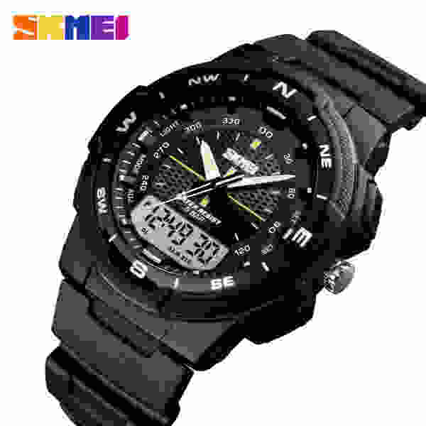 SKMEI 1454 Back Light Dual Time Display Outdoor Sports Watch