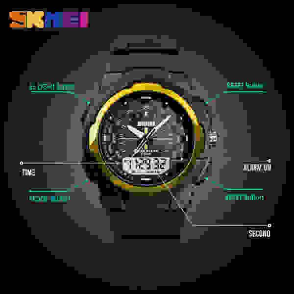 SKMEI 1454 Back Light Dual Time Display Outdoor Sports Watch - Image 5