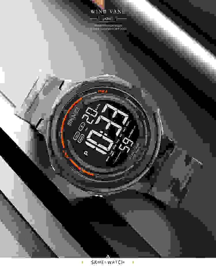 SKMEI Japan Digital movement LED Light Countdown Mens Sport Watches Fashion Camouflage 5Bar Waterproof Wristwatch Alarm Clock