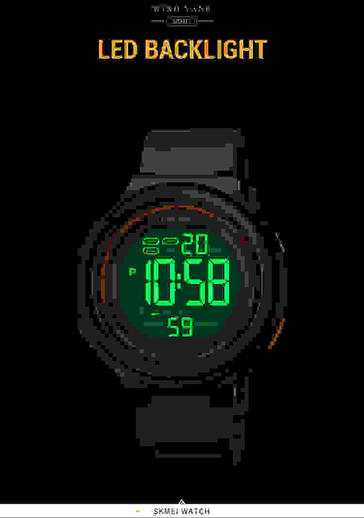 SKMEI Japan Digital movement LED Light Countdown Mens Sport Watches Fashion Camouflage 5Bar Waterproof Wristwatch Alarm Clock