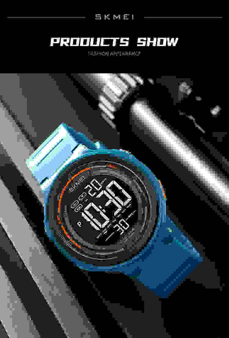 SKMEI Japan Digital movement LED Light Countdown Mens Sport Watches Fashion Camouflage 5Bar Waterproof Wristwatch Alarm Clock