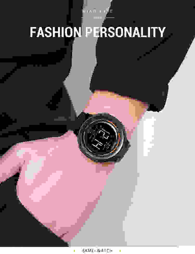 SKMEI Japan Digital movement LED Light Countdown Mens Sport Watches Fashion Camouflage 5Bar Waterproof Wristwatch Alarm Clock