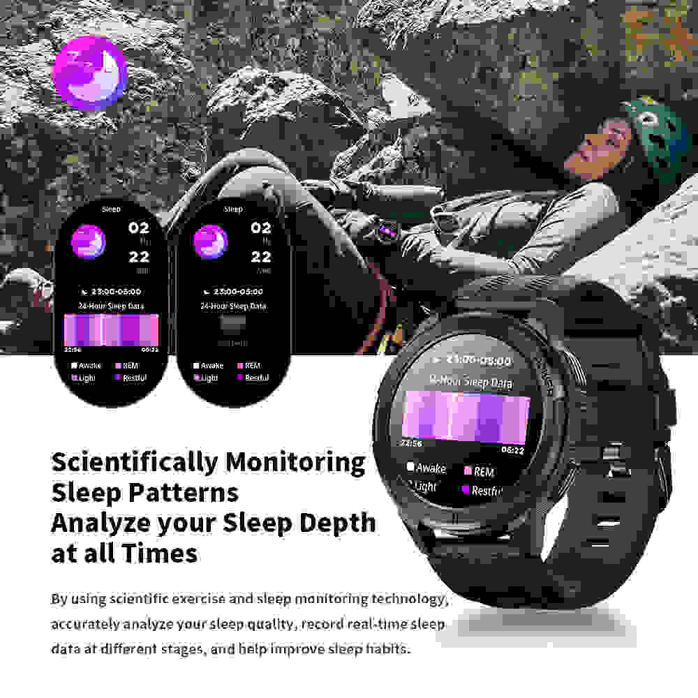 SKMEI C25 410mAh AMOLED Smartwatch 1.43 inch 1ATM Waterproof Heart Rate Monitor Pedometer Bluetooth