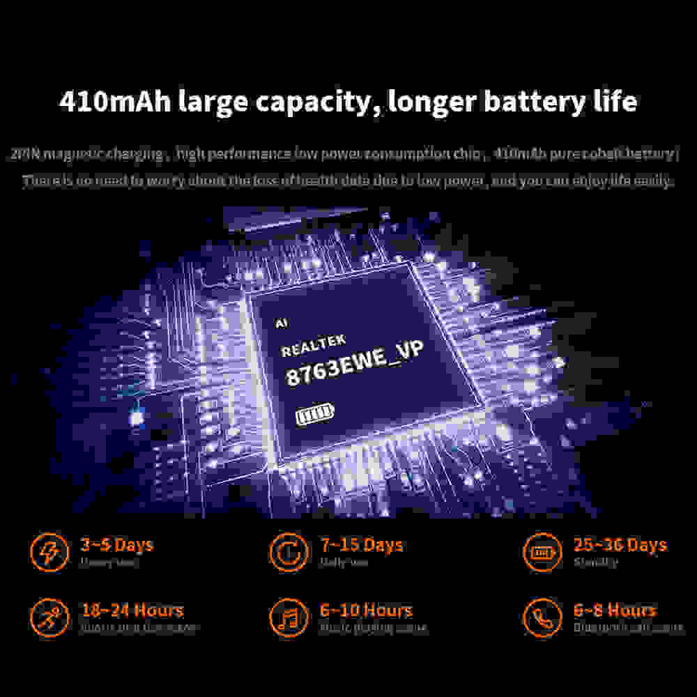 SKMEI C25 410mAh AMOLED Smartwatch 1.43 inch 1ATM Waterproof Heart Rate Monitor Pedometer Bluetooth