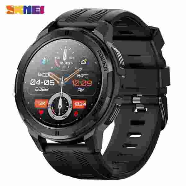 SKMEI Full Touch AMOLED Hours Display Bluetooth Call Digital Sport Watch Mens Pedometer