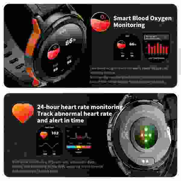 SKMEI Full Touch AMOLED Hours Display Bluetooth Call Digital Sport Watch Mens Pedometer - Image 2