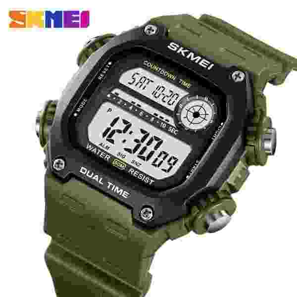 SKMEI 2126 Digital Countdown Sport Watch Mens Fashion 5 Bar Waterproof