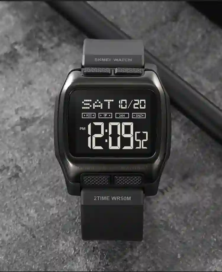 SKMEI Japan Digital movement Countdown Wristwatch For Mens 5Bar Waterproof back Light Display Chrono Watches Clock reloj hombre