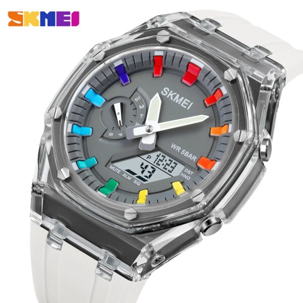 SKMEI 2100 Outdoor Men Digital Watch Colourful LED Display Watch