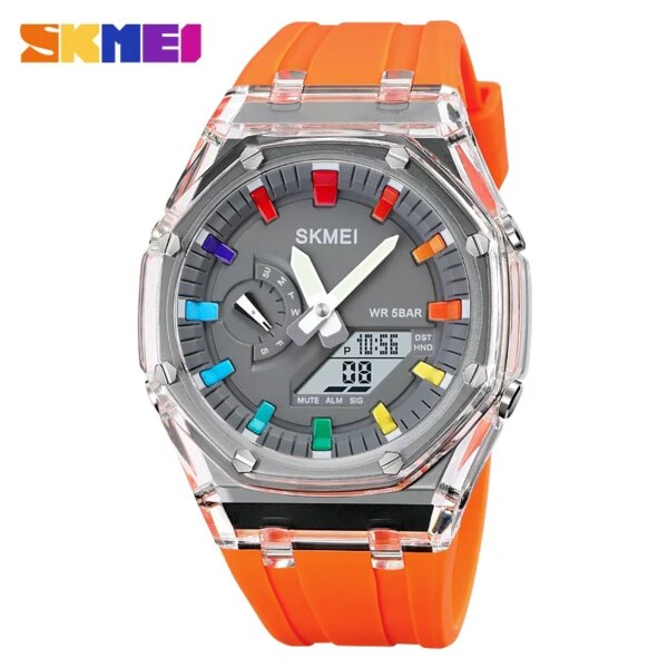 SKMEI 2100 Outdoor Men Digital Watch Colourful LED Display Watch - Image 2