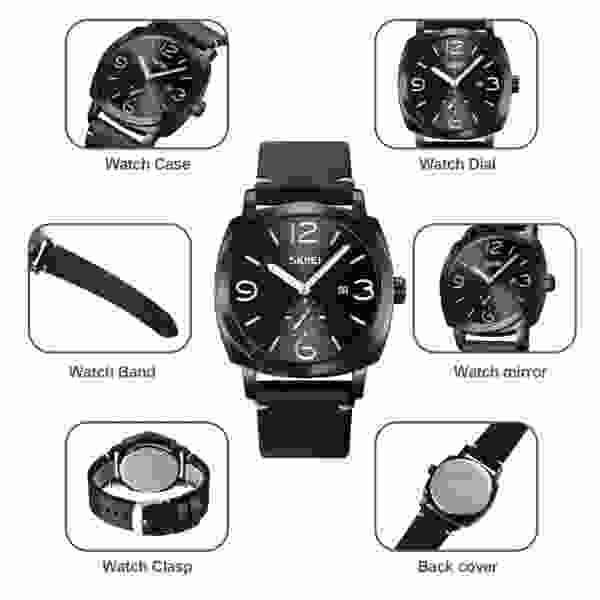 SKMEI 9305 Luxury Quartz Men Wristwatch Fashion Waterproof - Image 5