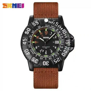 SKMEI 9281 Fashion Sport Men Quartz Watch Nylon Luminous Date Calendar