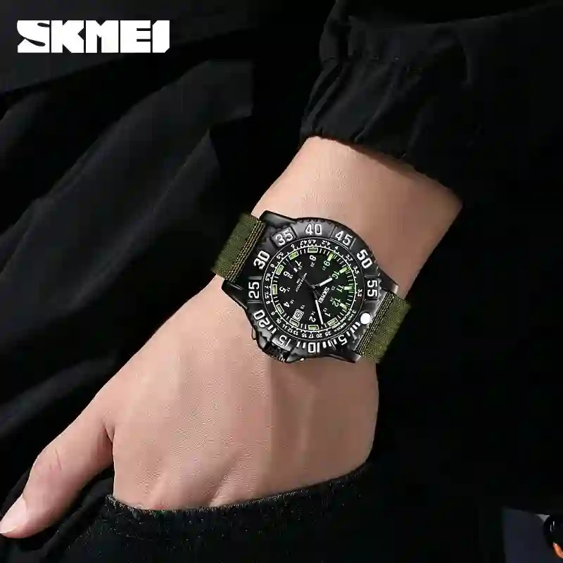 SKMEI 9281 Fashion Sport Men Quartz Watch Nylon Luminous Date Calendar SKMEI 9281 Fashion Sport Men Quartz Watch Nylon Luminous Date Calendar - Image 2