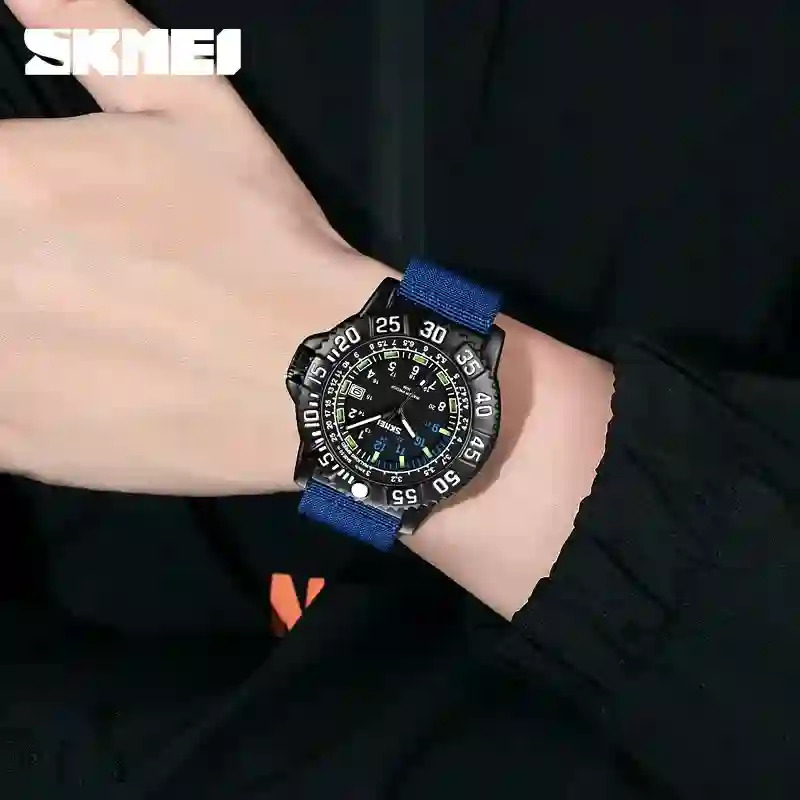 SKMEI 9281 Fashion Sport Men Quartz Watch Nylon Luminous Date Calendar SKMEI 9281 Fashion Sport Men Quartz Watch Nylon Luminous Date Calendar - Image 3