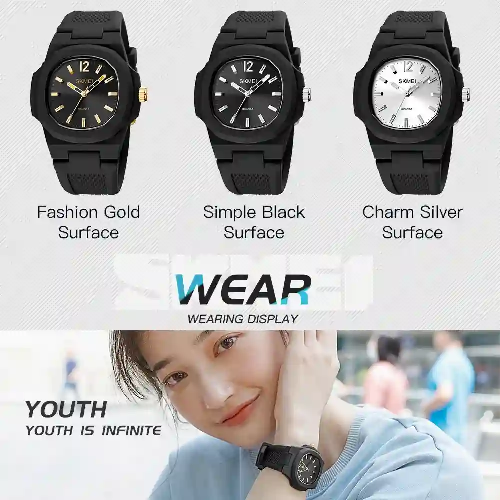 SKMEI 1717 Casual Waterproof Men Women Quartz Watch Fashion Sport Mens Wristwatches Date Calendar Girl Man Clock reloj hombre