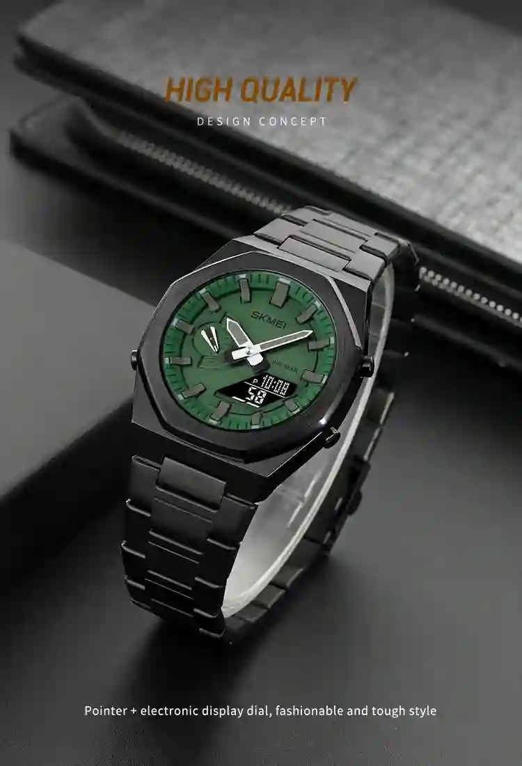 SKMEI 1816 Quartz Business Watch Men Digital Dual Time Display Waterproof Men's Clock Sport Wrist Male Watches Reloj Hombre