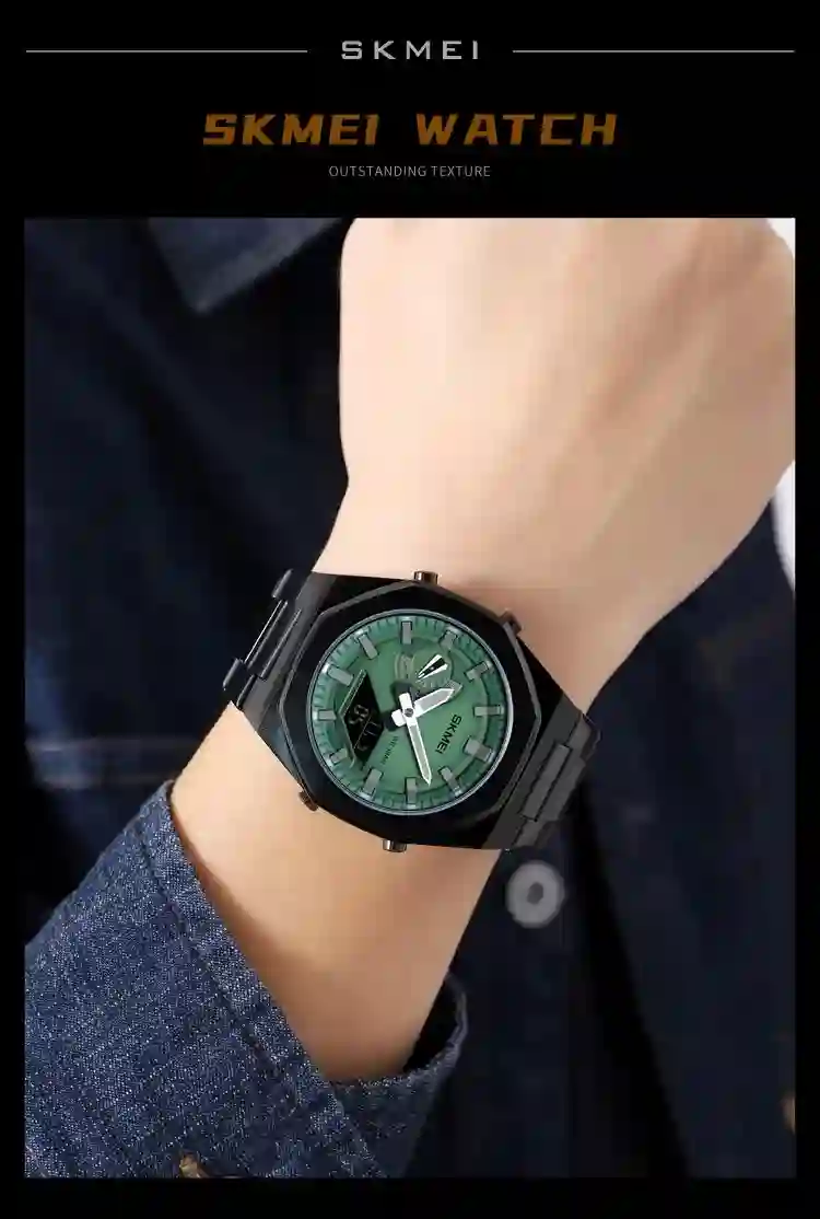 SKMEI 1816 Quartz Business Watch Men Digital Dual Time Display Waterproof Men's Clock Sport Wrist Male Watches Reloj Hombre