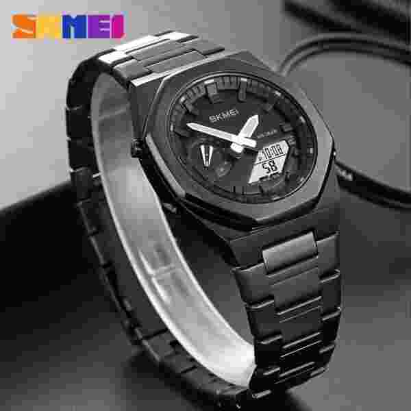 SKMEI 1816 Quartz Business Watch Men Digital Dual Time Display Waterproof - Image 6