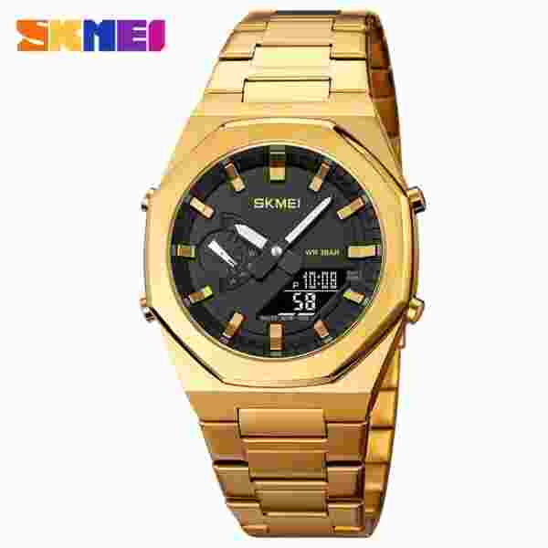 SKMEI 1816 Quartz Business Watch Men Digital Dual Time Display Waterproof