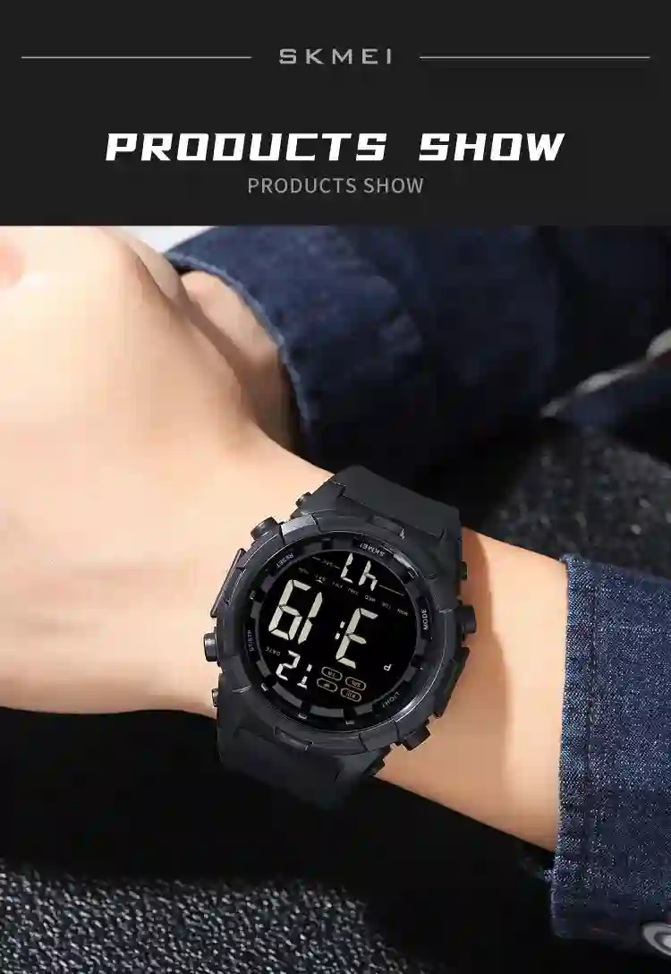 SKMEI 1845 Outdoor Military Sports Digital Mens Watches Countdown Waterproof Electronic Wristwatches Men Clock Relogio Masculino