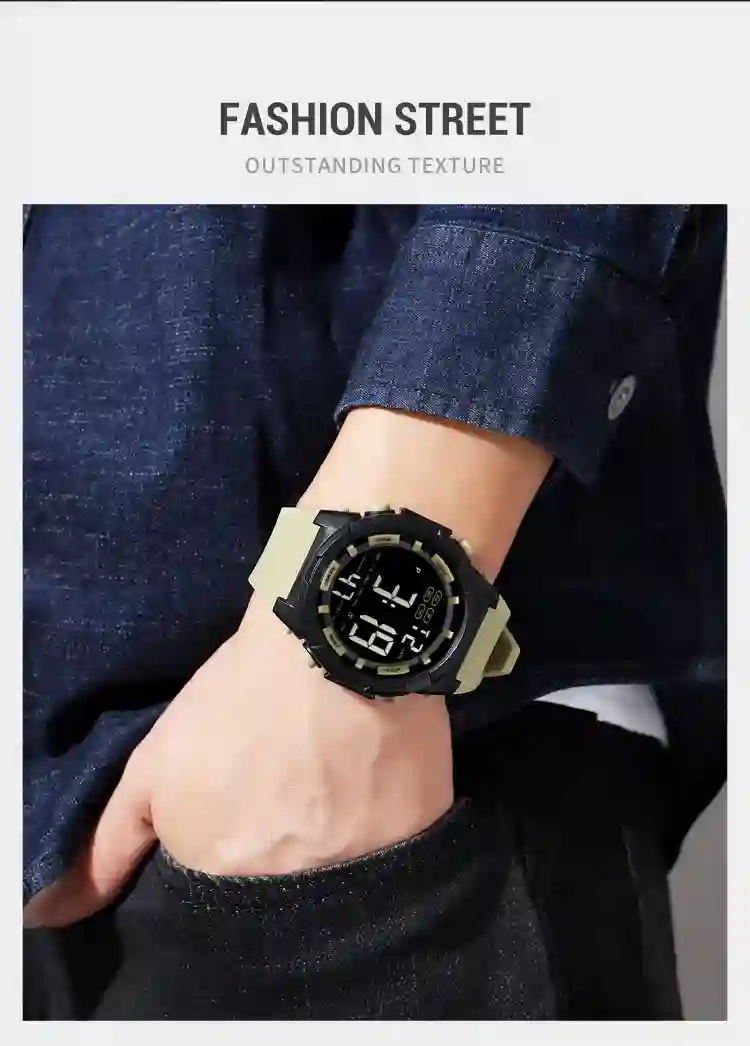 SKMEI 1845 Outdoor Military Sports Digital Mens Watches Countdown Waterproof Electronic Wristwatches Men Clock Relogio Masculino