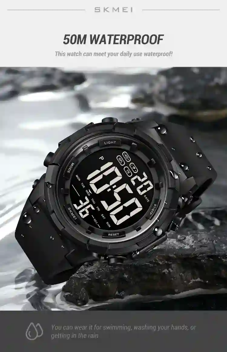SKMEI 1845 Outdoor Military Sports Digital Mens Watches Countdown Waterproof Electronic Wristwatches Men Clock Relogio Masculino