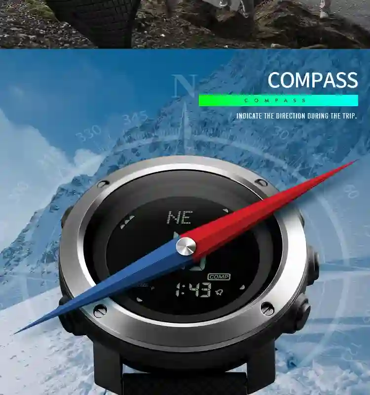 SKMEI 1427 Fashion Military Waterproof Men Digital Watch Electronic Mens Wristwatch Male Sport Compass Weather Clock 1418 Reloj