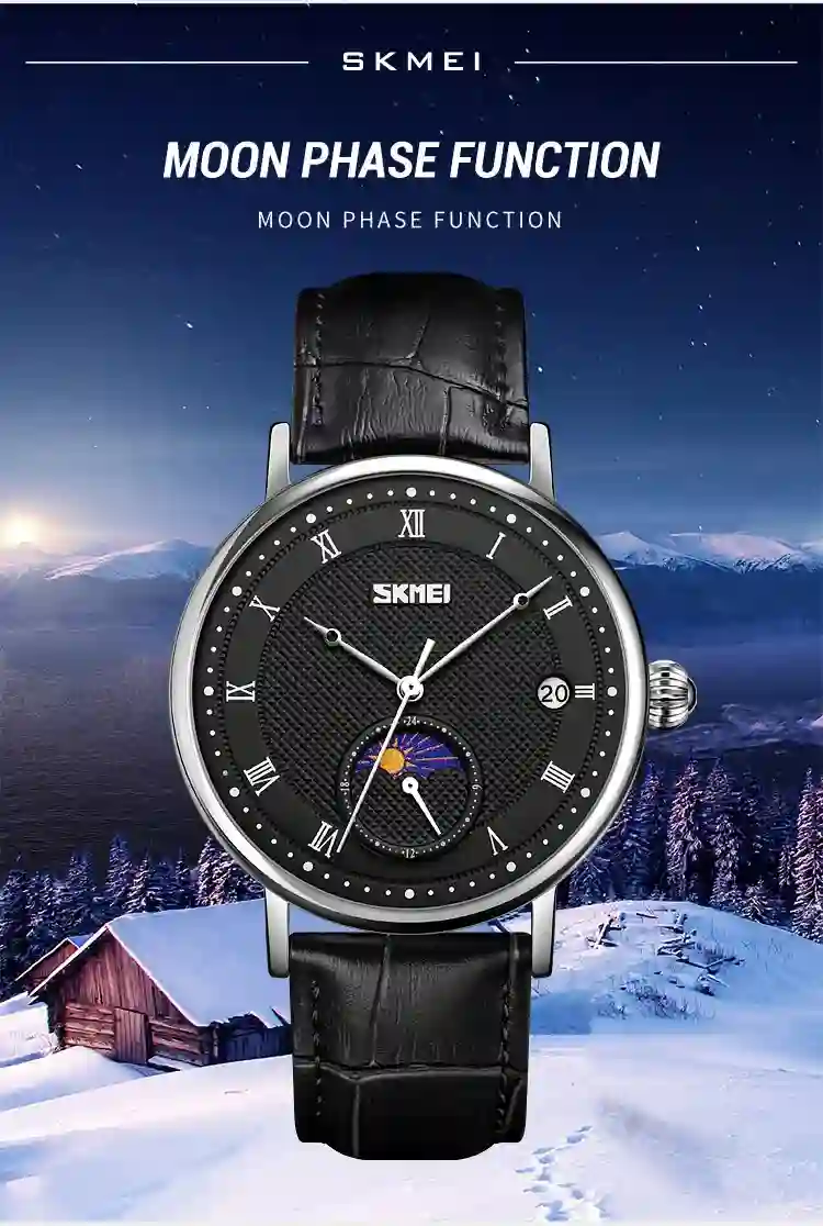 SKMEI 9308 Men Quartz Watch Hour Markers Sun Moon Stars Date Calendar Waterproof Men's Wrist Watches Male Clock reloj hombre2061