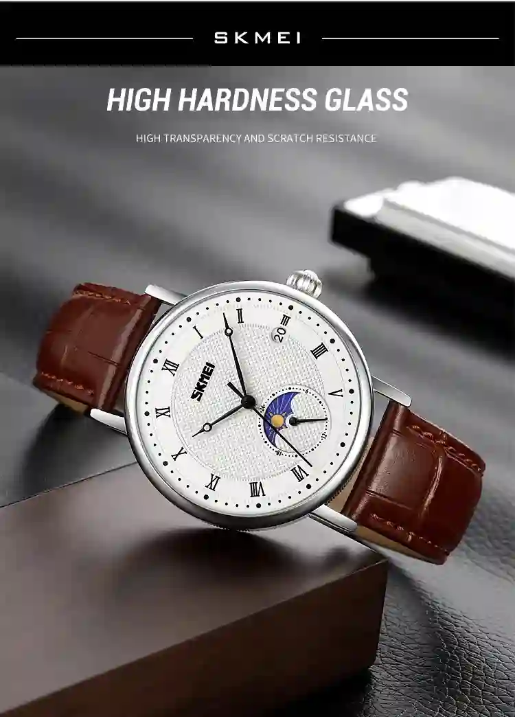 SKMEI 9308 Men Quartz Watch Hour Markers Sun Moon Stars Date Calendar Waterproof Men's Wrist Watches Male Clock reloj hombre2061