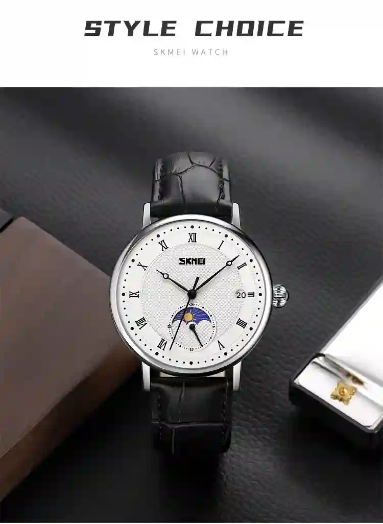 SKMEI 9308 Men Quartz Watch Hour Markers Sun Moon Stars Date Calendar Waterproof Men's Wrist Watches Male Clock reloj hombre2061