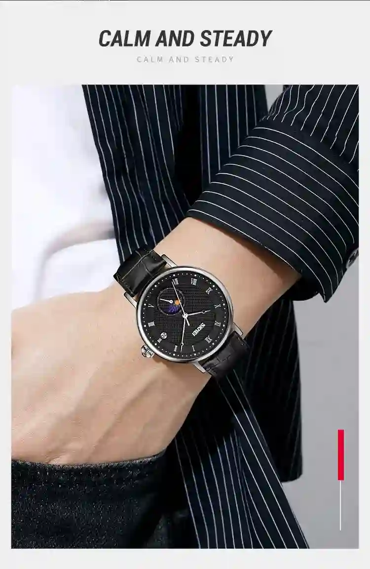 SKMEI 9308 Men Quartz Watch Hour Markers Sun Moon Stars Date Calendar Waterproof Men's Wrist Watches Male Clock reloj hombre2061