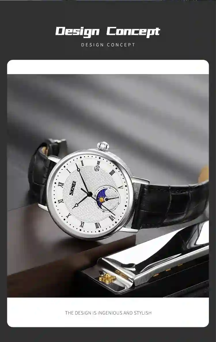 SKMEI 9308 Men Quartz Watch Hour Markers Sun Moon Stars Date Calendar Waterproof Men's Wrist Watches Male Clock reloj hombre2061