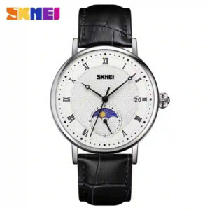 SKMEI 9308 Men Quartz Watch Hour Markers Sun Moon Stars Date Calendar Waterproof
