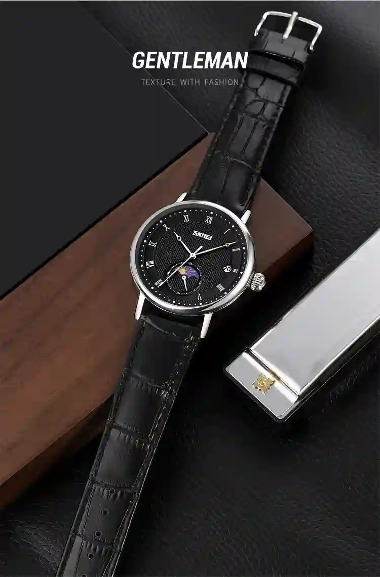 SKMEI 9308 Men Quartz Watch Hour Markers Sun Moon Stars Date Calendar Waterproof Men's Wrist Watches Male Clock reloj hombre2061