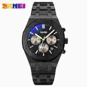 SKMEI 9296 Luxury Business Quartz Men's Watch Stainless Steel Calendar Waterproof