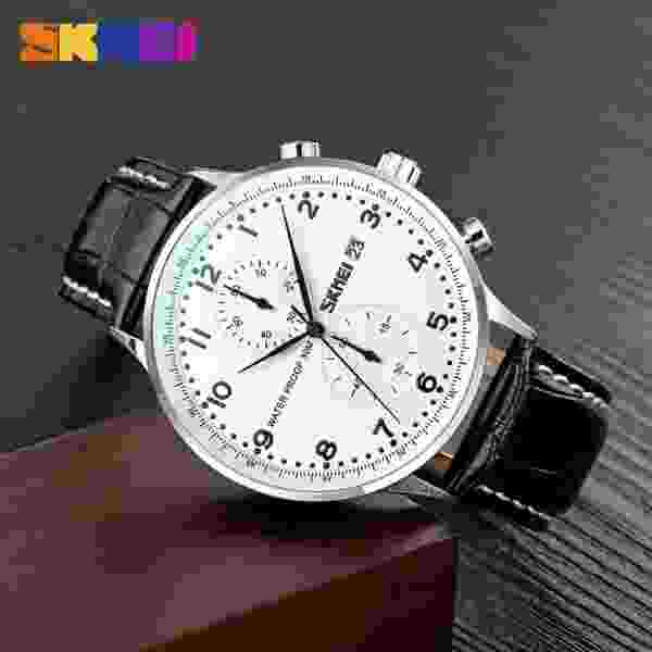 SKMEI 9301 Waterproof Quartz Mens Watch Business Durable Steel Dive - Image 3
