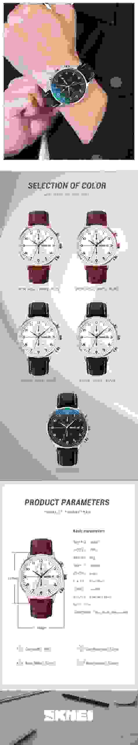 SKMEI 9301 Waterproof Quartz Mens Watches Business Men's Watch Durable Steel Dive Men Wristwatch Clock Reloj Masculino 1986